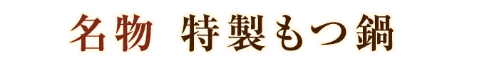 名物 特製もつ鍋